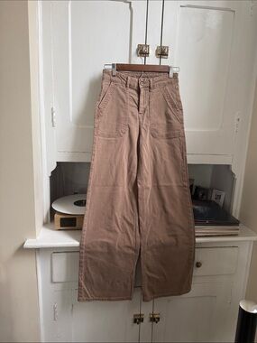 Wide Leg Utility Pants in Dusty Rose